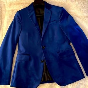 Blue suede J.Ferrar suit jacket. Size 38R slim. Only worn once